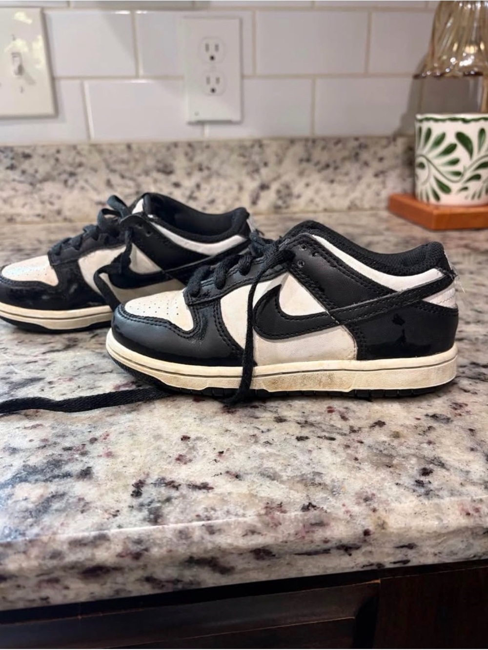 Nike Kids Black and White Low-Top Sneakers
